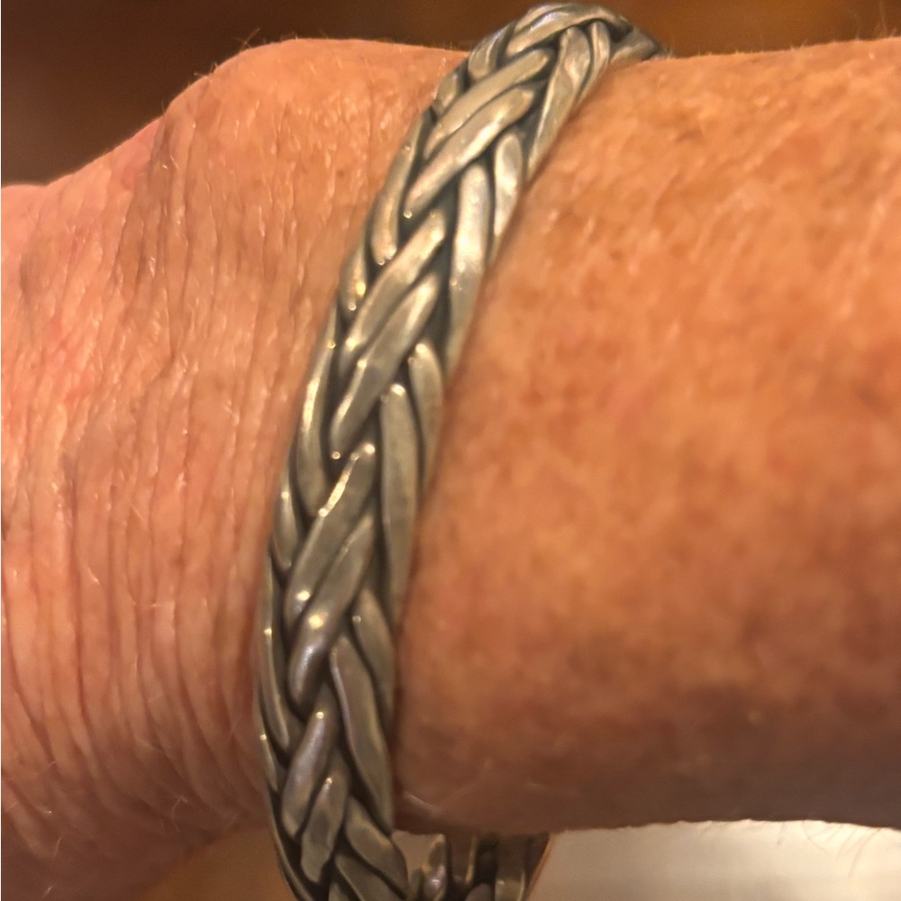 Sterling Silver PRICE CUT ( Taxco) Twisted Design Bracelet/ Cuff - Picture 3 of 3